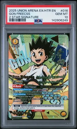 Union Arena TCG Gon Freecss 2 Star Signature Alt Art Holo PSA 10 Gem Mint - Image 1