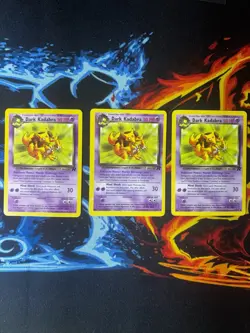 Pokemon Dark Kadabra TCG Uncommon Card 39/82 X3 Vintage Team Rocket - Image 1