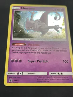 Pokemon Card Mewtwo S&M Ultra Rare Cosmos Holo Black Star Promo SM77 LP - Image 1