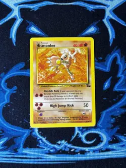 Hitmonlee 22/62 Fossil Non-Holo Rare Pokemon Card WOTC TCG - Image 1