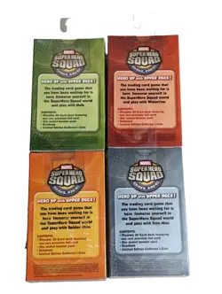 4x Marvel Super Hero Squad Cards Intro Packs Hulk/Iron Man/Spiderman/Wolverine - Image 2