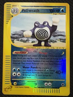 Pokemon TCG Poliwrath Expedition Reverse Holo Rare 24/165 LP Lightly Played Card - Image 1