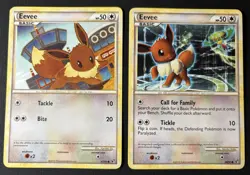 Pokemon Eevee 47/90 & Eevee 48/90 HS Undaunted Card Set (LP) - Image 1