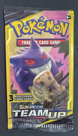 Pokemon Team Up Dollar Tree 3 Card Booster Pack SEALED Sun & Moon Mini Pack - Image 1