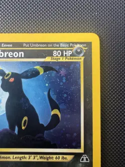 Pokemon TCG Umbreon Neo Discovery Holo Card 13/75 Unlimited Rare 2001 - Image 5