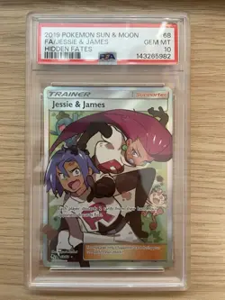 Pokemon TCG Jessie & James Trainer Full Art Ultra Rare Card 68/68 HF PSA 10 - Image 1