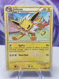 Pokemon Card HeartGold SoulSilver Undaunted 28/90 Jolteon HP - Image 1