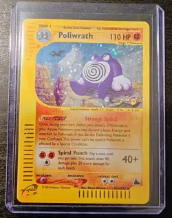 Pokemon Poliwrath Expedition Base Set Holo Rare H24/H32 110 HP Card - Image 1