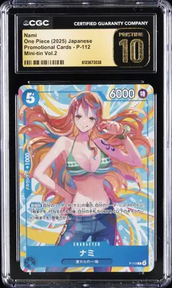 2025 ONE PIECE JPN PROMO CARD MINI-TIN VOL.2 #P-112 NAMI CGC 10 PRISTINE - Image 1