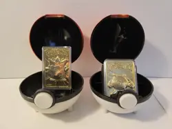 1999 Burger King Pokemon 23K Gold Cards Togepi & Poliwhirl Set Poke Balls & COA - Image 1