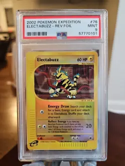 Electabuzz Expedition Base Set Reverse Holo Card 76/165 PSA 9 - Image 1