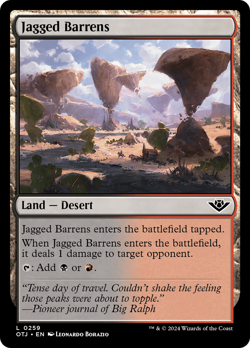 Jagged Barrens (FOIL) x1 - MTG Outlaws of Thunder Junction OTJ #259 - Image 1