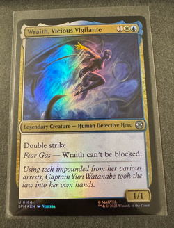 Wraith, Vicious Vigilante 0160 Uncommon Foil Spider-Man MTG - Image 1