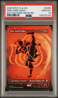 2025 MTG AVATAR: THE LAST AIRBENDER #0360 FIRE LORD ZUKO PSA 10 - Image 1