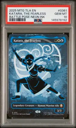2025 MTG AVATAR: THE LAST AIRBENDER BORDERLESS KATARA THE FEARLESS PSA 10 - Image 1
