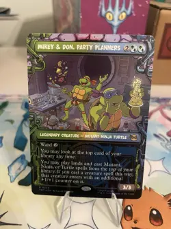 Mikey & Don, Party Planners (Showcase) Teenage Mutant Ninja Turtles Foil NM - Image 1
