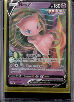 2021 Pokemon SWSH Fusion Strike Mew V #113/264 - Image 1