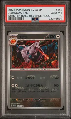 PSA 10 Aerodactyl R 142/165 Master Ball Reverse Holo SV2a Japanese Pokemon card - Image 1