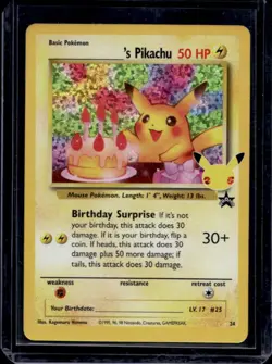 2021 Pokemon SWSH Celebrations Pikachu Classic Collection #24 - Image 1