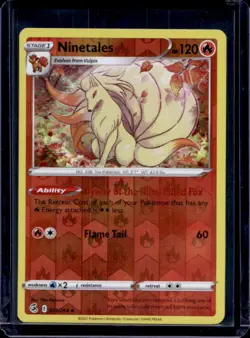 2021 Pokemon SWSH Fusion Strike Ninetales Reverse Holo #031/264 - Image 1