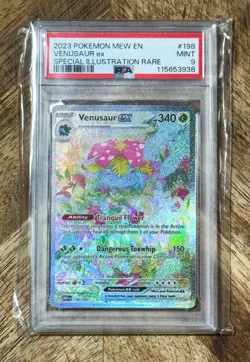 VENUSAUR EX SPECIAL ILLUSTRATION RARE POKEMON MEW EN-151 2023 198 PSA 9 - SV151 - Image 1