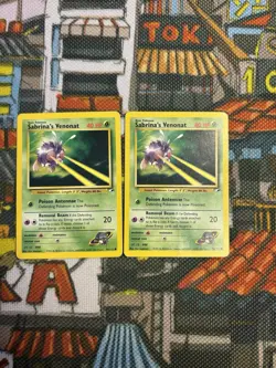 💥 Sabrina's Venonat Gym Heroes Pokemon 2000 Vintage # 96/132 Non Holo (x2) 💎🔥 - Image 1