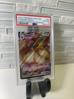 PSA 10 Eevee VMAX SWSH087 Black Star Promo Shining Fates ETB Pokemon Card - Image 2
