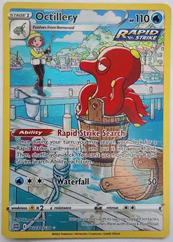 Pokemon Trading Card TCG Octillery Rapid Strike Holo TG03/TG30 Nintendo 2022 - Image 1