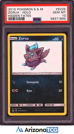 Pokemon 2019 Zorua SV25 Holo Shiny Vault Hidden Fates GEM MINT PSA 10 - Image 1
