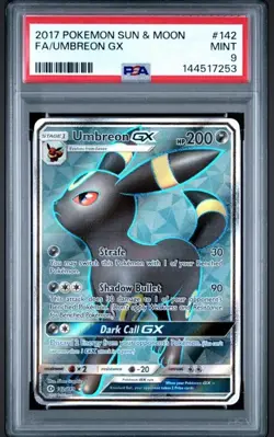 2017 Pokemon Sun & Moon #142 Fa/Umbreon Gx PSA 9 - Image 1