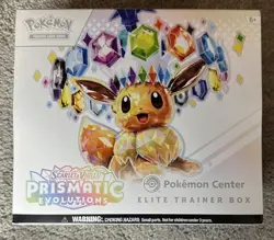Prismatic Evolutions Pokemon Center Elite Trainer Box ETB Pokemon Cards Sealed - Image 1