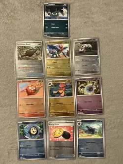 Mixed Pokemon Cards 6 White Flare 4 Black Bolt Holo Poke Ball Card Lot Of 10 - Image 1