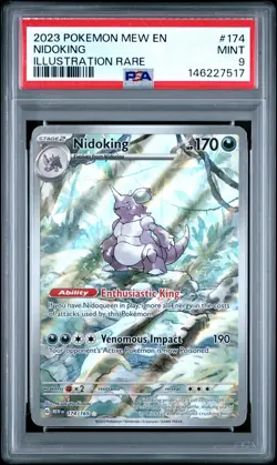 2023 POKEMON MEW EN-151 ILLUSTRATION RARE #174 NIDOKING PSA 9 - Image 1