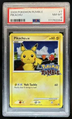 2009 Pokemon Pokemon Rumble Pikachu #7/16 PSA 8 - Image 1