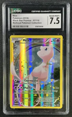 MEW CGC 7.5 2016 POKEMON XY BLACK STAR PROMOS #XY110 MYTHICAL COLL 008 - Image 1
