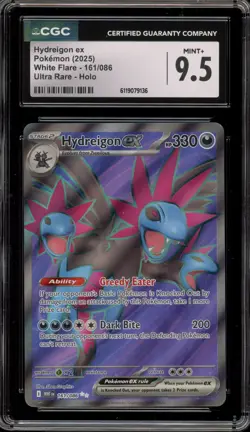 Pokemon Hydreigon ex White Flare Ultra Rare #161 CGC 9.5 - Image 1