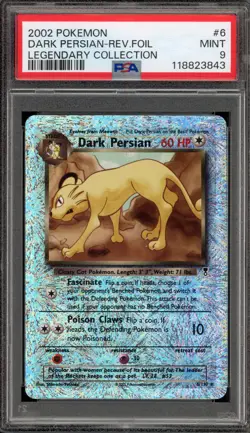Pokemon Dark Persian Legendary Coll. Reverse Holo Rare #6 PSA 9 Mint - Image 1