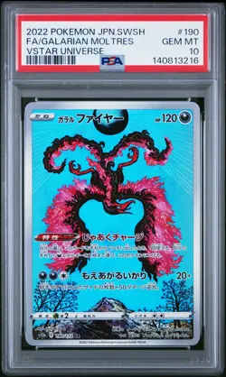 2022 POKEMON JPN SWORD & SHIELD VSTAR UNIVERSE FULL ART/GALARIAN MOLTRES PSA 10 - Image 1