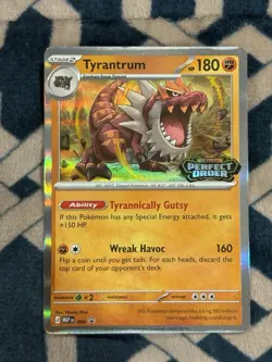 Tyrantrum MEP 066 Prerelease Stamped Promo - Pokemon TCG: Perfect Order - NM - Image 1