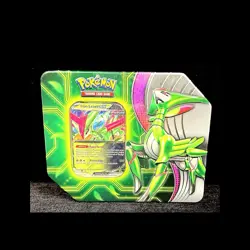 Pokemon Paradox Clash Tin Iron Leaves ex Promo Factory Sealed 5 Packs - Image 1