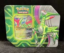 Pokemon Paradox Clash Tin Iron Leaves ex Promo Factory Sealed 5 Packs - Image 2