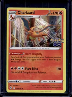 2022 Pokemon SWSH Pokemon GO Charizard #010/078 - Image 1