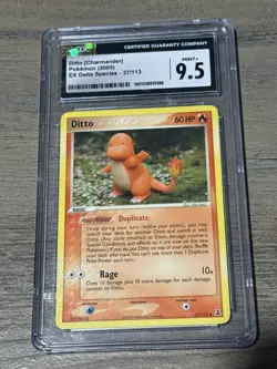CGC 9.5 GEM MINT Ditto [Charmander] 2005 EX Delta Species 37/113 Pokemon Card - Image 1