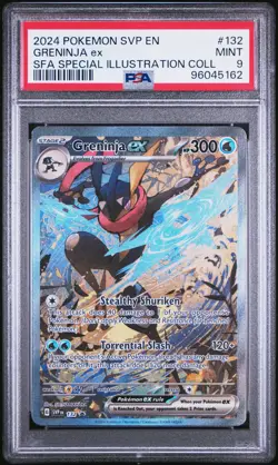 2024 POKEMON SVP EN-SV BLACK STAR PROMO #132 GRENINJA EX PSA 9 - Image 1