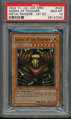Sanga Of The Thunder MRD-025 1st Edition Super Rare Yugioh PSA 10 *043 - Image 1