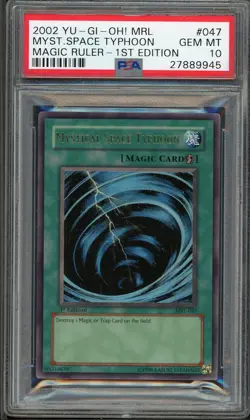 Mystical Space Typhoon MRL-047 1st Edition Ultra Rare Yugioh PSA 10 *945 - Image 1