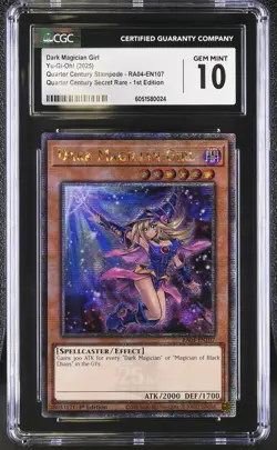 Dark Magician Girl RA04-EN107 1st Edition QCR Yu-gi-oh! CGC 10 Gem Mint *024 - Image 1