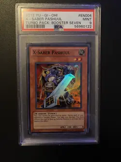 Yugioh X-Saber Pashuul TU07-EN004 Super Rare Turbo Pack 7 PSA 9 MINT - Image 1