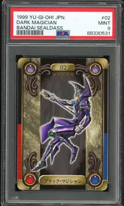 PSA 9 - 1999 YU-GI-OH! JAPANESE BANDAI SEALDASS 02 DARK MAGICIAN - Image 1