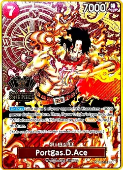 Ace RARE 2ND ANNIVERSARY GOLD FOIL PROMO ALT ART OP02-013 ONE PIECE TCG NM - Image 2